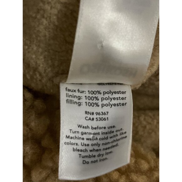 OshKosh B’gosh Sherpa Trapper Hat Toddler 2T–4T Tan Faux Fur Winter Ear Flap Cap - Picture 6 of 6